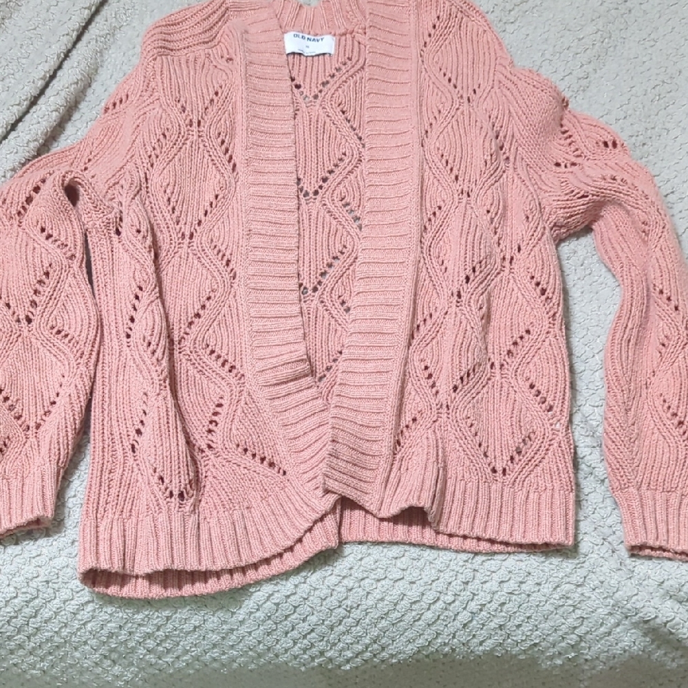 Old Navy Women's Pink Open-Front Cardigan